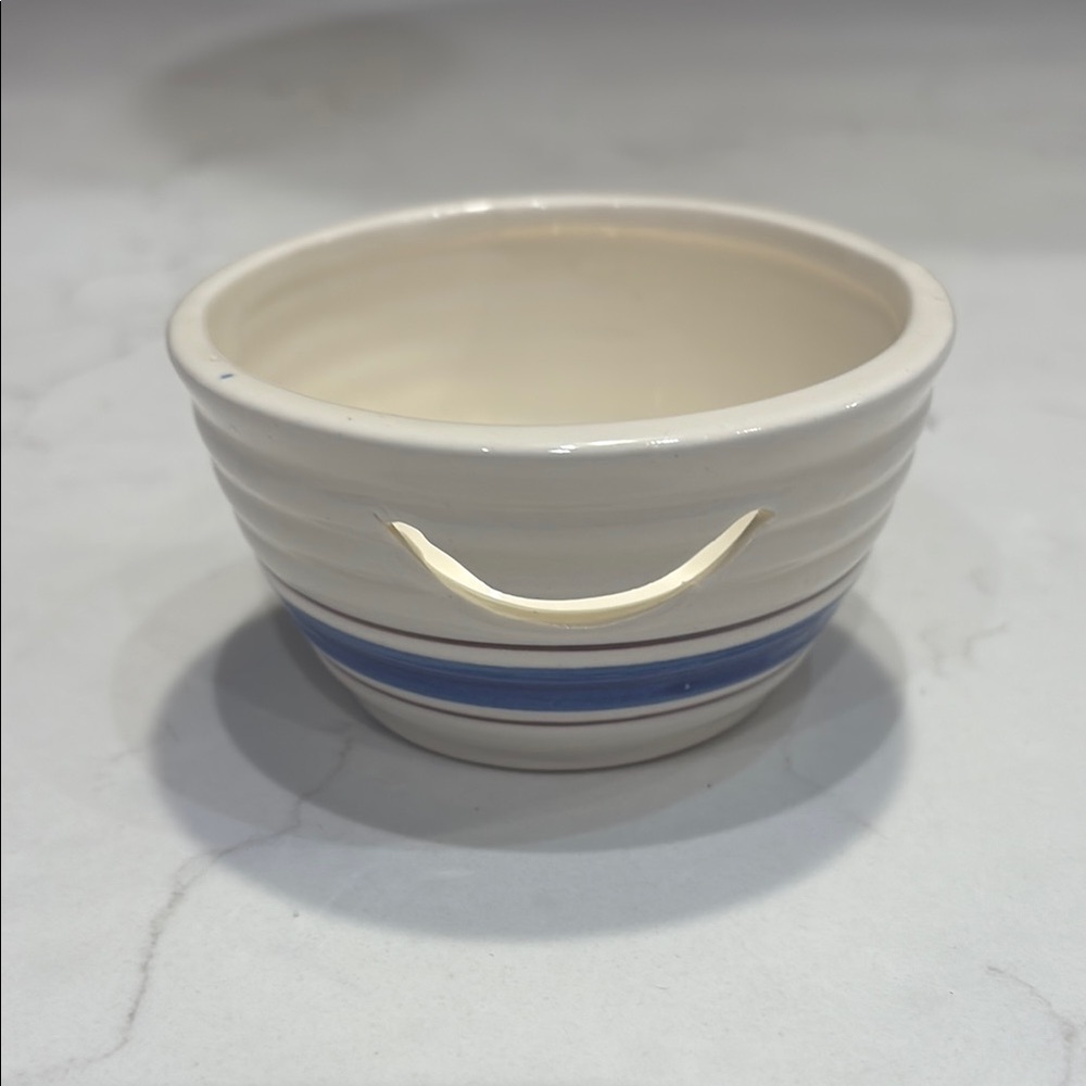 Lillian Vernon‎ Cream and Blue Ceramic Egg White Separator